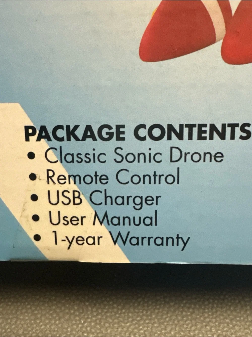 Sonic the Hedgehog Blue Drone Flyer with Remote